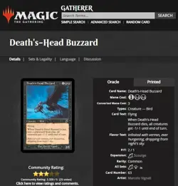 2003 MTG Magic The Gathering Scourge #63 Death's Head Buzzard *1st Printing* NM - Image 3
