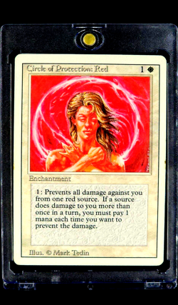 1994 MTG Magic The Gathering Revised Circle of Protection Red Vintage Card WOTC - Image 1