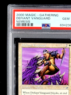 2000 MtG Magic the Gathering Nemesis #7 Defiant Vanguard Uncommon PSA 10 POP 1 - Image 5
