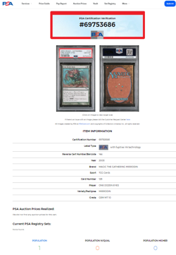 2003 MTG Magic The Gathering Mirrodin #126 One Dozen Eyes Uncommon PSA 10 POP 1 - Image 3