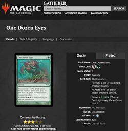 2003 MTG Magic The Gathering Mirrodin #126 One Dozen Eyes Uncommon PSA 10 POP 1 - Image 4