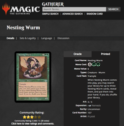 2000 MtG Magic the Gathering Nemesis #107 Nesting Wurm Uncommon PSA 10 POP 1 - Image 4
