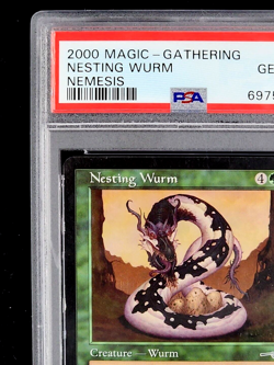 2000 MtG Magic the Gathering Nemesis #107 Nesting Wurm Uncommon PSA 10 POP 1 - Image 5