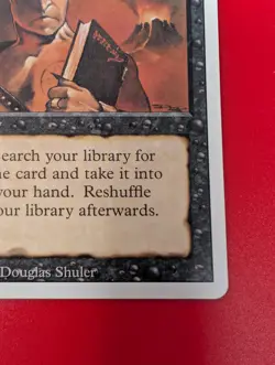 Demonic Tutor Revised Edition 1994 MTG LP+ Douglas Shuler Vintage Magic the Gath - Image 2