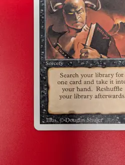 Demonic Tutor Revised Edition 1994 MTG LP+ Douglas Shuler Vintage Magic the Gath - Image 3