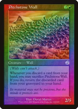 Pitchstone Wall FOIL Torment HEAVILY PLD Red Uncommon MAGIC MTG CARD ABUGames - Image 1