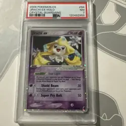 2006 POKEMON EX CRYSTAL GUARDIANS #94 JIRACHI EX-HOLO PSA 7 - Image 1