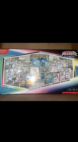 Lot of 4 Pokemon Prismatic Evolutions Lucario and Tyranitar Premium Collection - Image 1