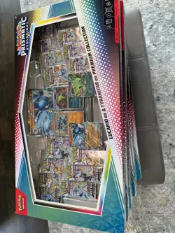 8x Pokemon Prismatic Evolutions Lucario EX and Tyranitar EX Premium Collection - Image 1