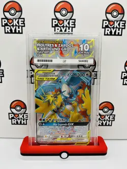 Pokemon Hidden Fates Moltres & Zapdos & Articuno 66/68 ACE 10 GEM MINT - Image 1