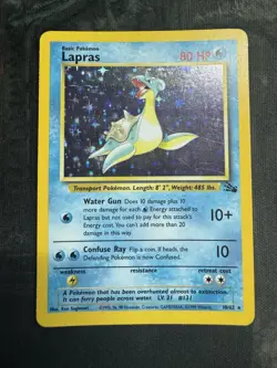 Pokemon TCG - Lapras 10/62 Holo Rare - WOTC Fossil Unlimited - Image 1