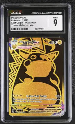 CGC 9 Pikachu VMAX TG29/TG30 Lost Origin Trainer Gallery Pokemon 2022 - Image 1