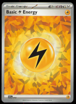 Pokemon Lightning Energy SVE 012 Stellar Crown Cracked Ice Holo NM - Image 1