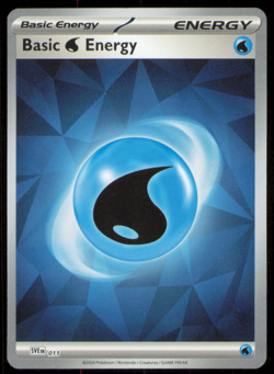 Prismatic Evolutions Basic Water Energy SVE 011 Pokemon Reverse Holo - NM - Image 1