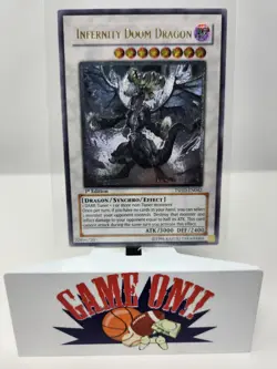 YuGiOh Infernity Doom Dragon TSHD-EN042 1st Edition Ultimate Rare NM - Image 1