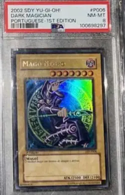 PSA 8 Yugioh Dark Magician #DIY-P006 Starter Deck Yugi Portuguese 1st Edition - Image 1