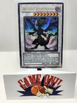 YuGiOh Infernity Doom Dragon TSHD-EN042 1st Edition Ultra Rare NM - Image 1