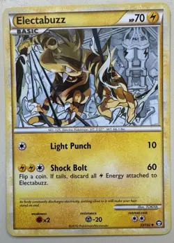 Electabuzz Uncommon - HGSS Triumphant 33/102 2010 LP+ Pokemon Card - Image 1