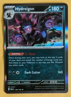 Scarlet & Violet TCG Pokemon Card Paldea Evolved 2023. Hydreigon 140/193 - Image 1
