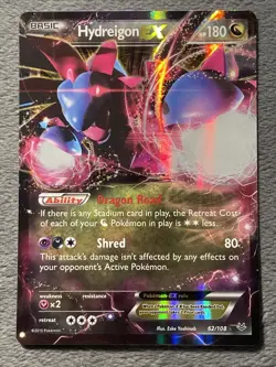 Hydreigon EX 62/108 Ultra Rare Pokemon Card XY Roaring Skies 2015 NM - Image 1