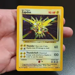 Pokemon Base Set 1999 Zapdos TCG Card 16/102 Rare Holo Moderately Played - Image 1