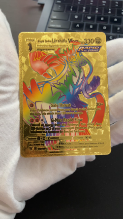 Urshifu Vmax Rainbow Gold Foil Textured Display Card - Image 2
