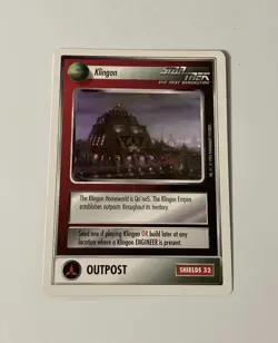 Star Trek CCG Facilities Klingon Outpost Card - Image 1