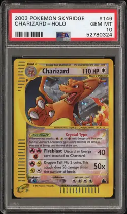 2003 Pokemon Skyridge Crystal Charizard - Holo Card #146 - PSA 10 - Image 1