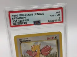 1999 POKEMON JUNGLE Trading Card SPEAROW #62/64 1ST EDITION graded PSA NM-MT 8 - Image 2