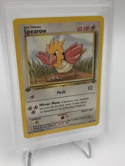 1999 POKEMON JUNGLE Trading Card SPEAROW #62/64 1ST EDITION graded PSA NM-MT 8 - Image 3