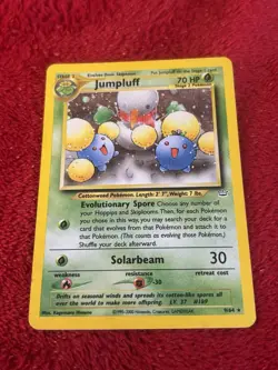 Jumpluff 09/64 Neo Revelation Holo Pokemon Card Played - Image 1