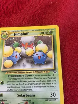Jumpluff 09/64 Neo Revelation Holo Pokemon Card Played - Image 3