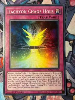 Tachyon Chaos Hole 2015 MP15 First Edition Super Rare Yugioh Card - Image 1