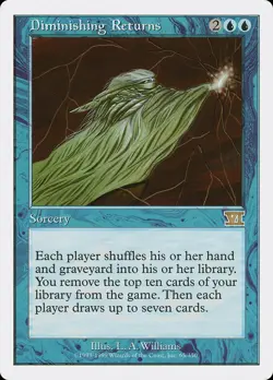 Diminishing Returns 6th Edition HEAVILY PLD Blue Rare MAGIC MTG CARD ABUGames - Image 1