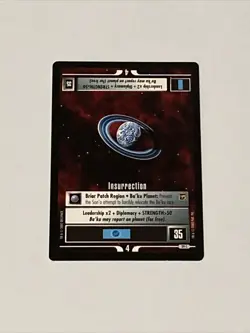 Star Trek CCG Missions Insurrection Black Boarder Card - Image 1