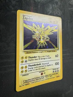 Pokemon TCG Zapdos Base Set Unlimited Holo Rare Card #16/102 - Image 4