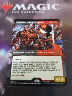 Mtg. Carnage, Crimson Chaos. Borderless. Marvel's Spider-Man. Pack Fresh - Image 1