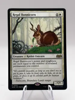 Regal Bunnicorn 0025 Wilds Of Eldraine WOE MTG NM - Image 1