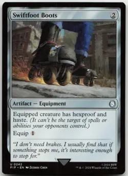 MTG Swiftfoot Boots U Universes Beyond: Fallout 242 LP - Image 1