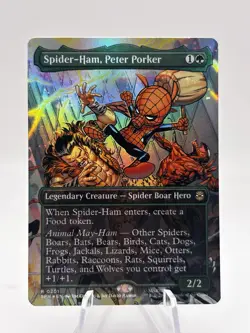 Spider-Ham, Peter Porker 0201 Foil Borderless Marvel's Spider-Man MTG NM - Image 1