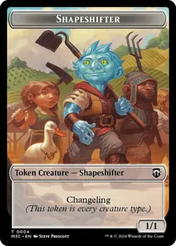 Shapeshifter 0004+Copy 2-Sided Token 4+1 MTG Commander M3C NP - Image 1