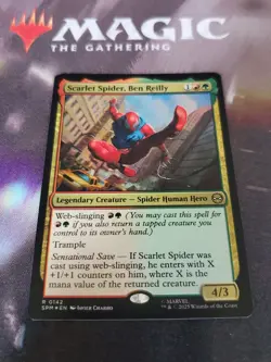 Mtg. Scarlet Spider, Ben Reilly. Foil. Marvel's Spider-Man. Pack Fresh - Image 1