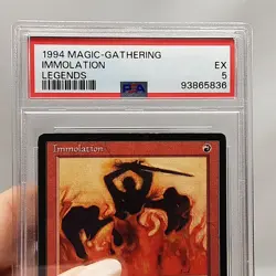 MTG - Legends - Immolation - Graded - PSA 5 - Image 3