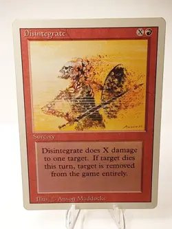 MTG - 3rd Edition - Revised - Disintegrate - Common - LP+ NM - Image 1