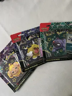 Pokemon Paldean Fates Tech Sticker Collection COMPLETE SET OF 3 - SEALED NEW - Image 1