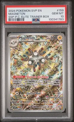 2024 POKEMON SVP EN-SV BLACK STAR PROMO #159 MAGNETON PSA 10 - Image 1
