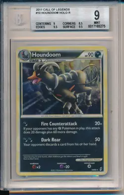 Houndoom Pokemon Call of Legends Holo Rare 10/95 BGS 9 Mint - Image 1