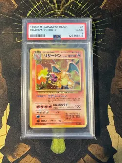 Pokemon Japanese Charizard 006 Base Set Holo Vintage PSA 2 - Image 1