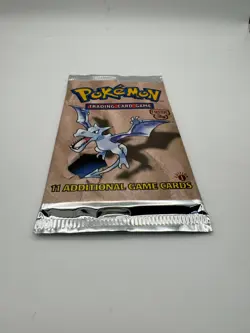 Pokemon Fossil 1st Edition Aerodactyl Booster Pack 1999 WOTC Factory-Sealed - Image 1