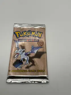 Pokemon Fossil 1st Edition Aerodactyl Booster Pack 1999 WOTC Factory-Sealed - Image 3